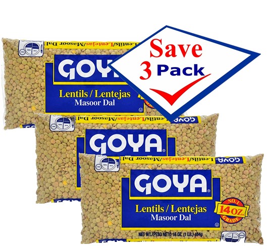 Goya Dry Lentils Grade One 14 oz Pack of 2